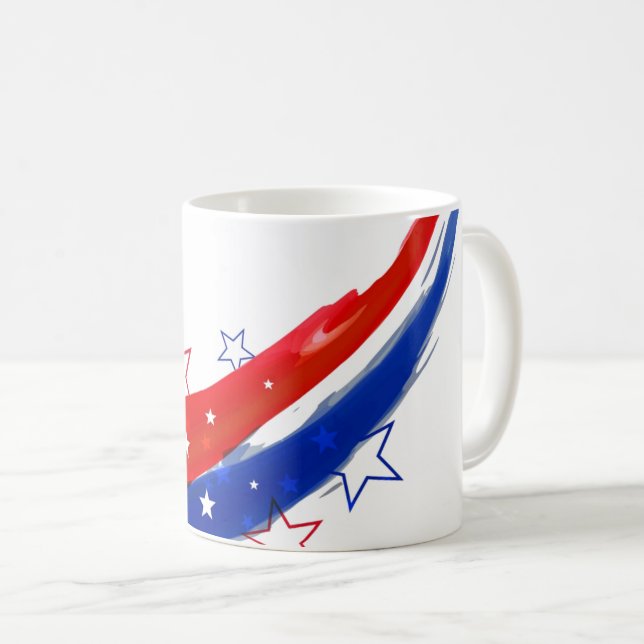 Taza De Café Café Patriótico Mug (Anverso derecho)