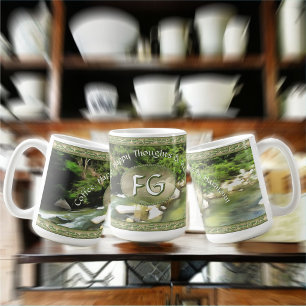 Taza De Café Café, Pensamientos Felices & Armonía 0365