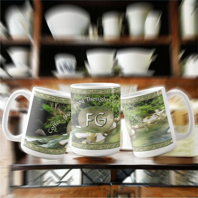 Taza De Café Café, Pensamientos Felices & Armonía 0365 (Subido por el creador)