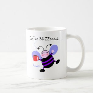 Taza De Café Café Personalizado Buzz Abejas trabajadoras púrp
