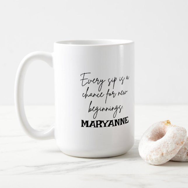 Taza De Café Café personalizado con diseño moderno (Con donut)