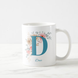 Taza De Café Café personalizado con nombre y alfabeto D