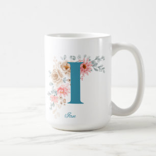 Taza De Café Café personalizado con nombre y alfabeto I