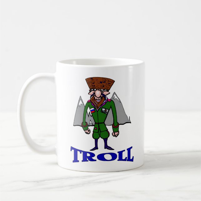 Taza De Café Café Personalizado de trolls ruso (Izquierda)