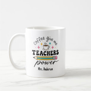 Taza De Café Café Personalizado Me Da Poder a los Maestros