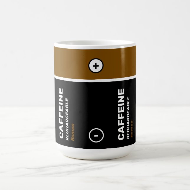 Taza De Café Café personalizado negro marrón recargable (Centro)