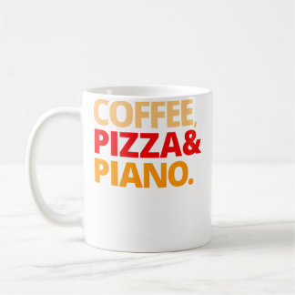 Taza De Café Café Pizza Y Piano