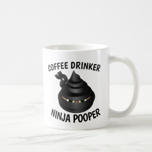 TAZA DE CAFÉ CAFÉ POOP NINJA POOPER MUGS