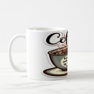 Taza De Café Café Porque El Adulto Es Difícil - Humorístico