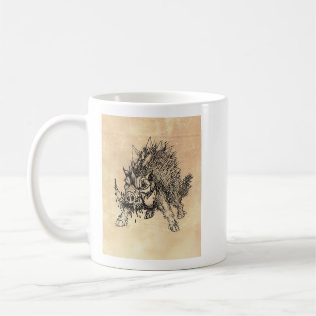 Taza De Café Café prehistórico Zendula Boar Mug (Izquierda)