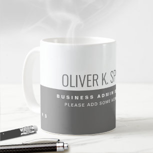 Taza De Café Café profesional (de negocios) medio gris medio bl