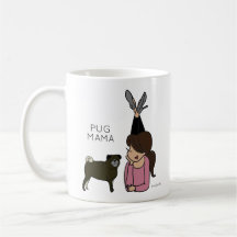 Café Pug Mama Mug Personalizado