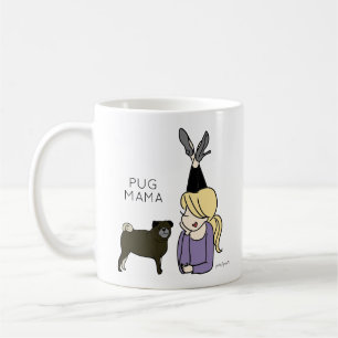 Taza De Café Café Pug Mama Mug Personalizado