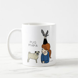 Taza De Café Café Pug Mama Mug Personalizado