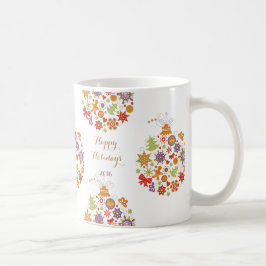 Taza De Café Café retro con ornamento navideño
