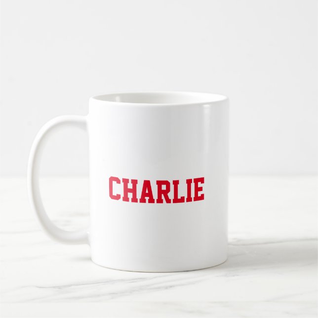 Taza De Café Café rojo y blanco personalizado (Izquierda)
