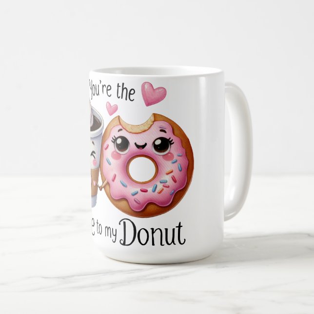 Taza De Café Café romántico y Donut Mug (Anverso derecho)