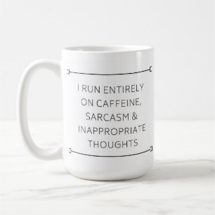 Taza De Café Café, sarcasmo, pensamientos inadecuados