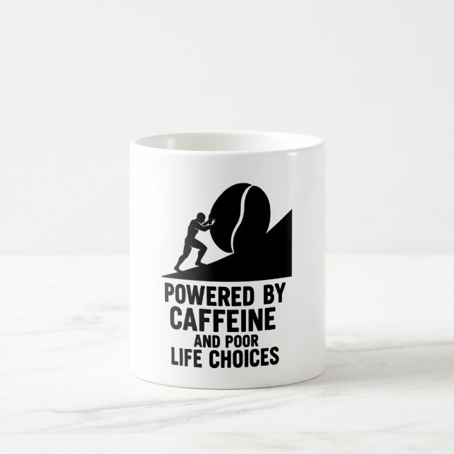 Taza De Café Café Sisyphus Grind Grind Cita sarcástica Mug (Centro)