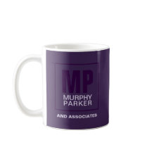 Café sofisticado con el logotipo Purple Business M