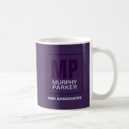 Taza De Café Café sofisticado con el logotipo Purple Business M
