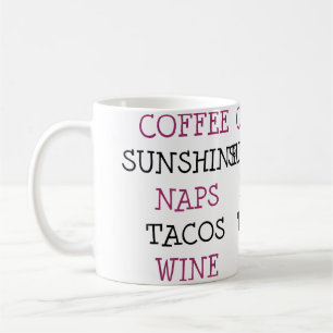Taza De Café Café Sol Naps Tacos Vino