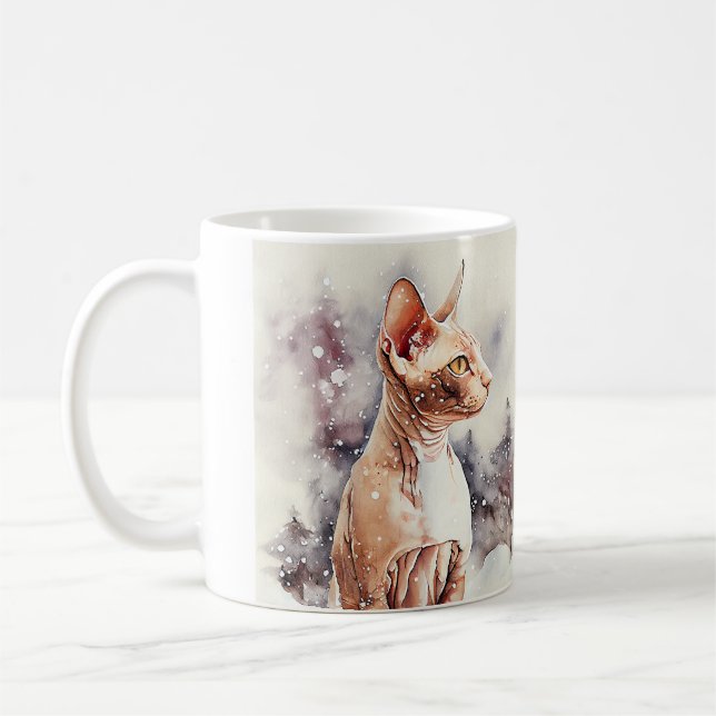Taza De Café Café Sphynx Cat Mug (Izquierda)