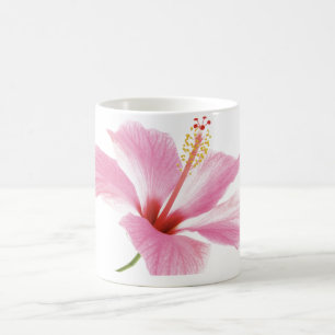 Taza De Café Café/taza de té con hibisco rosado personalizado
