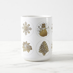 Taza De Café Café, té, copo de nieve, hombre de nieve, árbol, p