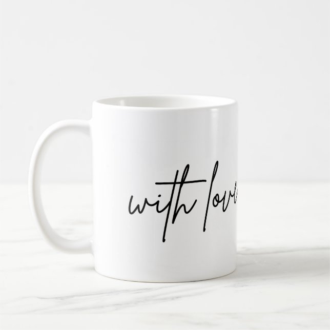Taza De Café Café Té Personalizable con amor (Izquierda)