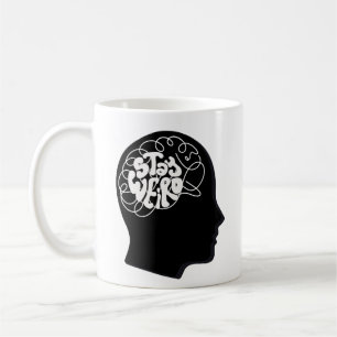 Taza De Café Café Torbellino Cerebral con el Concepto "Quédate