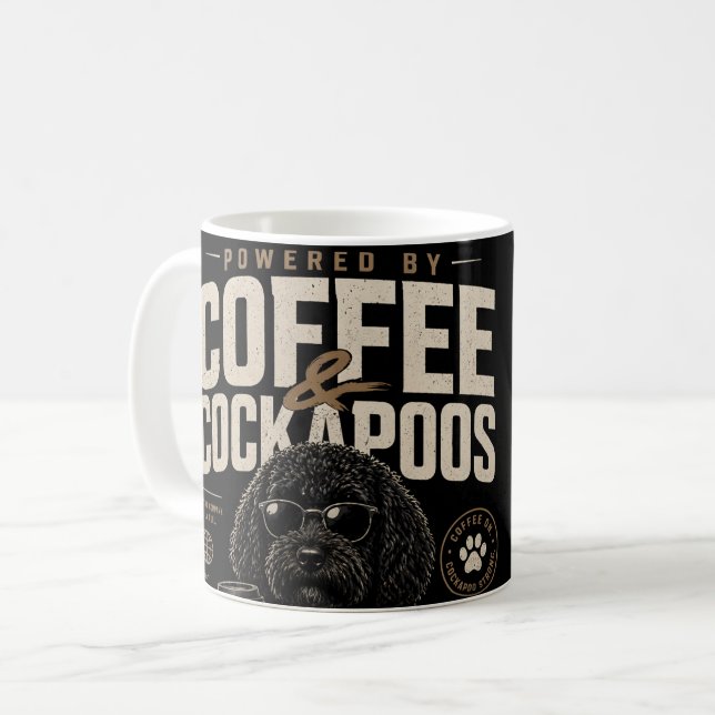 Taza De Café Café y café Cockapoos (Anverso izquierdo)