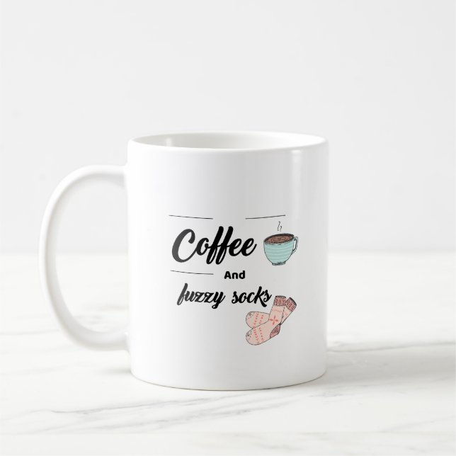 Taza De Café Café y calcetines difusos (Izquierda)