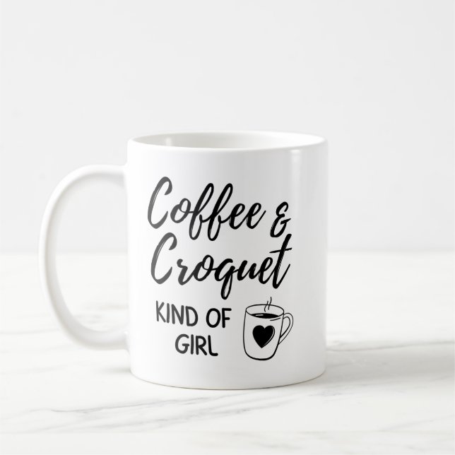 Taza De Café Café y chica de croquet. (Izquierda)