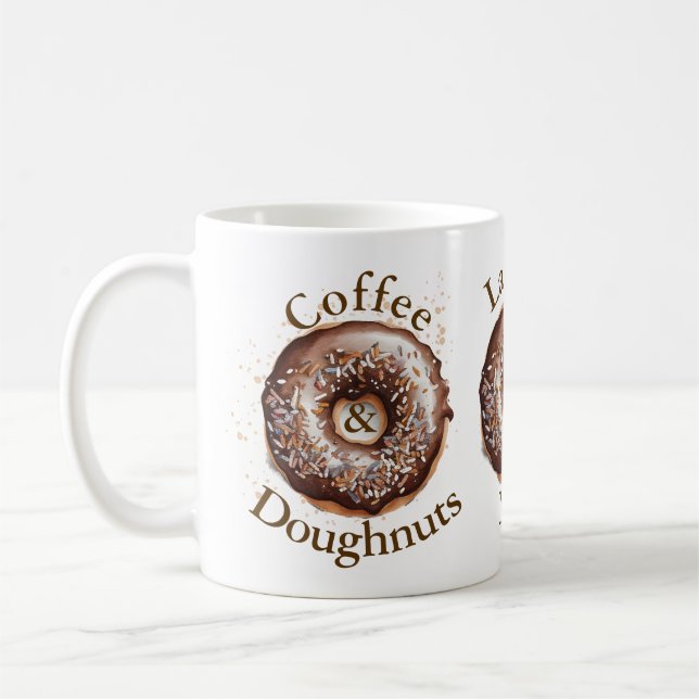Taza De Café Café y Doughnut personalizados (Izquierda)