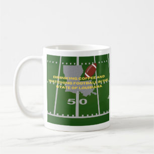 Taza De Café Café y Fútbol en el Estado de Luisiana 