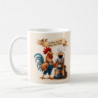 Taza De Café Café y Gallo de la Alegría