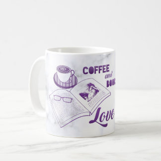 Taza De Café Café y libros adoran la lectura entretenida