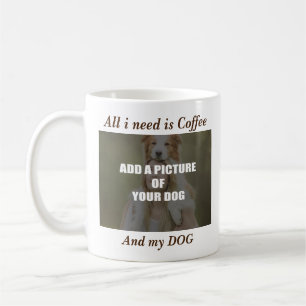 Taza De Café Café y mi Cojín decorativo de perro