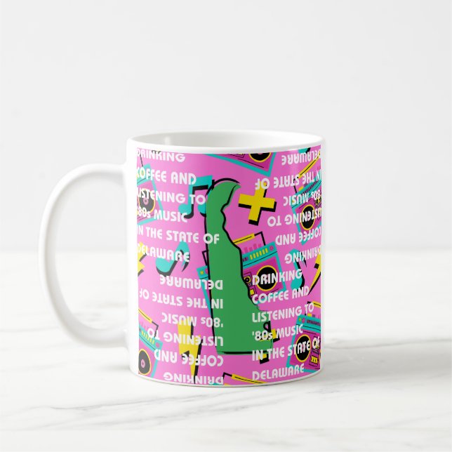 Taza De Café Café y música de los 80 en Delaware (Izquierda)