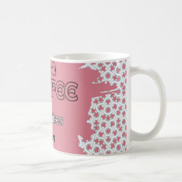 Taza De Café CAFÉ Y PERRO KISSES rosa y azul
