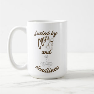 Taza De Café Café y plazos Cute humor de oficina