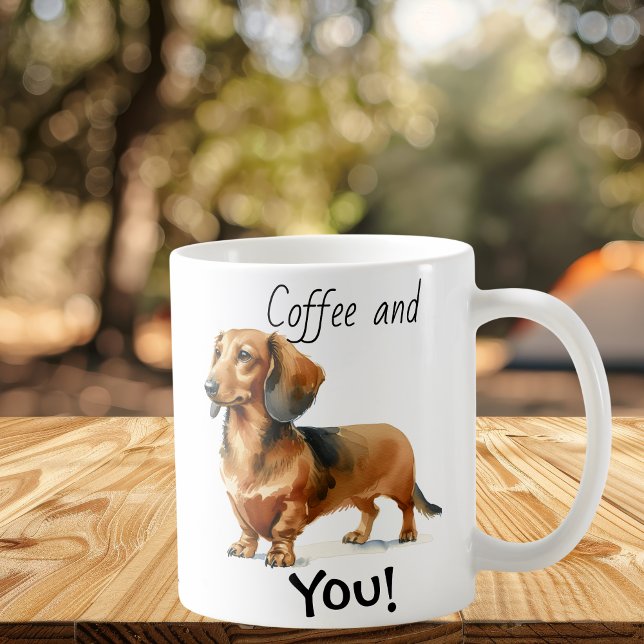 Taza De Café ¡Café y tú! Dachshund Lindo (Popular design)