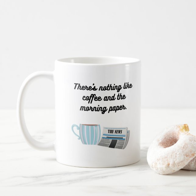 Taza De Café Café y un tazón de periódico (Con donut)