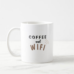 Taza De Café Café y WiFi - Siendo café y derramando té