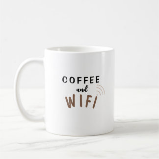 Taza De Café Café y WiFi - Siendo café y derramando té