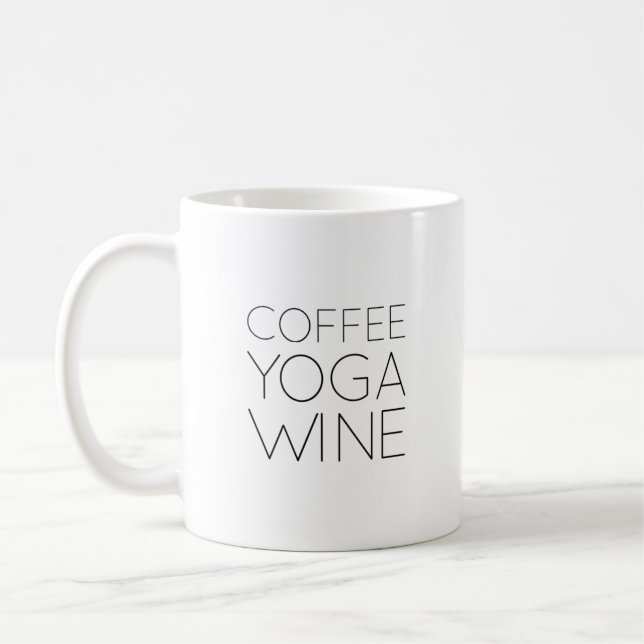 Taza De Café Café Yoga Wine (Izquierda)