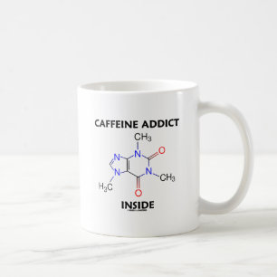 Taza De Café Cafeína Addict Inside (Molécula Cafeína)