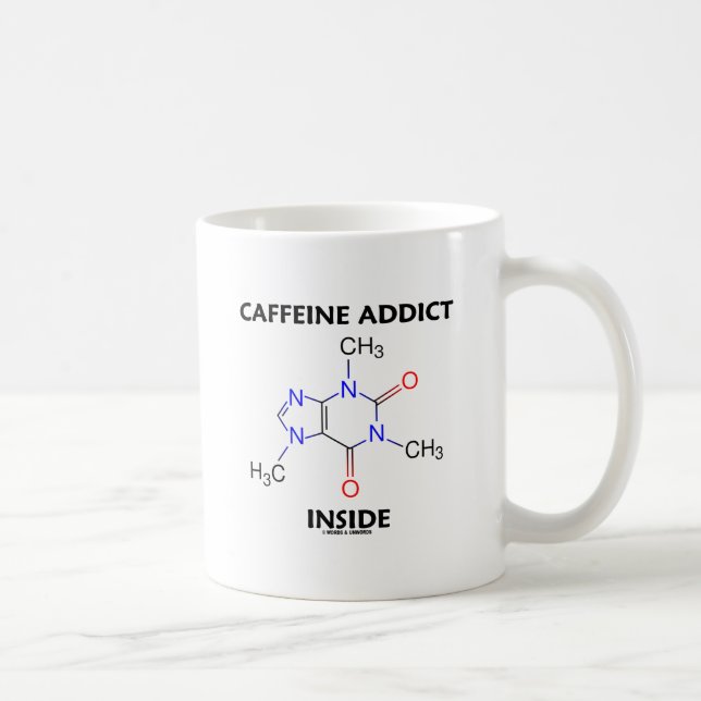 Taza De Café Cafeína Addict Inside (Molécula Cafeína) (Derecha)