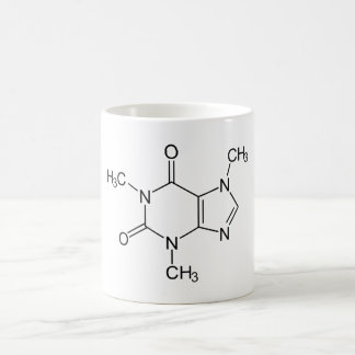 Taza De Café Cafeína Molécula Química Átomos de café